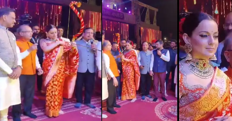 Kangana Ranaut FAILS To Shoot the Arrow at Ravan Effigy at Lav Kush Ramleela, Gets Trolled